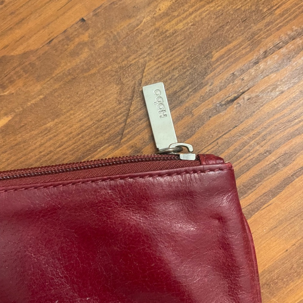 HOBO Burgundy Leather Wristlet - Picture 3 of 4
